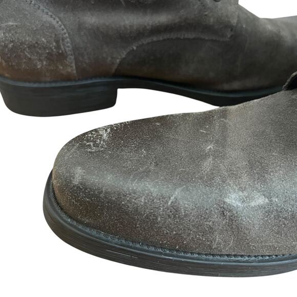 ASTON GREY Brooklyn Gray Leather Combat Boots size 12 - Picture 8 of 15